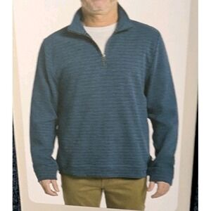 Dockers‎ Men's Medium Blue Quarter Zip Pullover Sweater NWT Long Sleeve